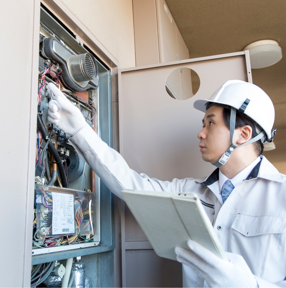 有資格者が作業